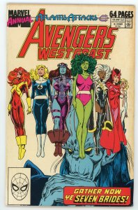 Avengers West Coast Annual #4 John Byrne She-Hulk Scarlet Witch VF-