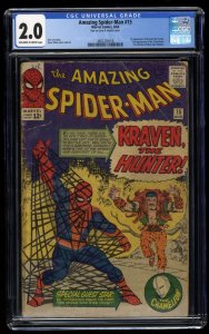 Amazing Spider-Man #15 CGC GD 2.0 1st Print 1st Kraven the Hunter!