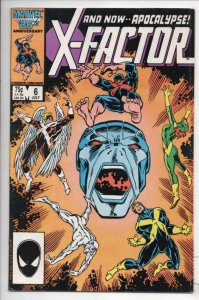 X-FACTOR #6, VF-, Mutants, 1st full Apocalypse, 1986, more Marvel in store