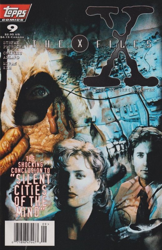 X-Files, The #9 (Newsstand) FN ; Topps | David Duchovny Gillian Anderson