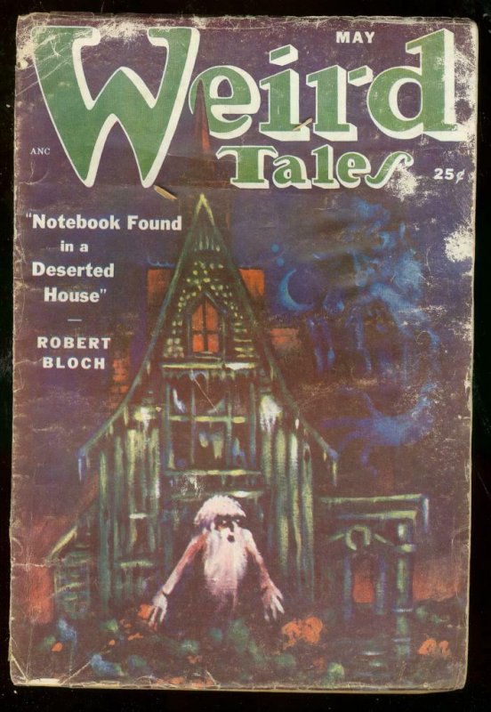 WEIRD TALES MAY 1951-ROBERT BLOCH-DERLETH MATT FOX ART G