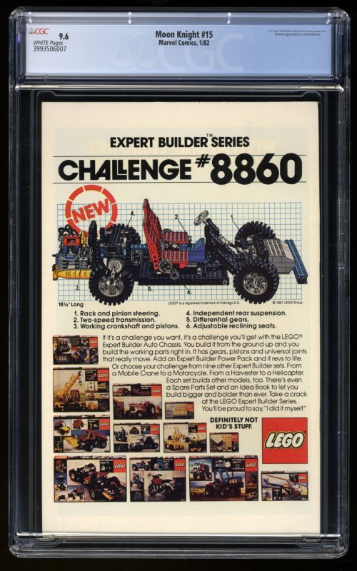 Moon Knight #15 CGC NM+ 9.6 White Pages 1st Appearance Xenos!