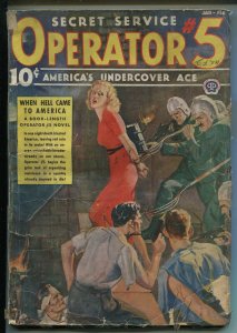 OPERATOR #5 1/1939-POPULAR-BONDAGE-TORTURE-WHEN HELL CAME TO AMERICA-vg minus