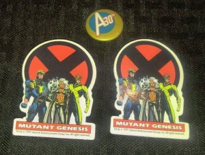 1991 X-Men MUTANT GENESIS & 1992 AVENGERS A 30th Pin Pinback LOT of 3 VF 8.0