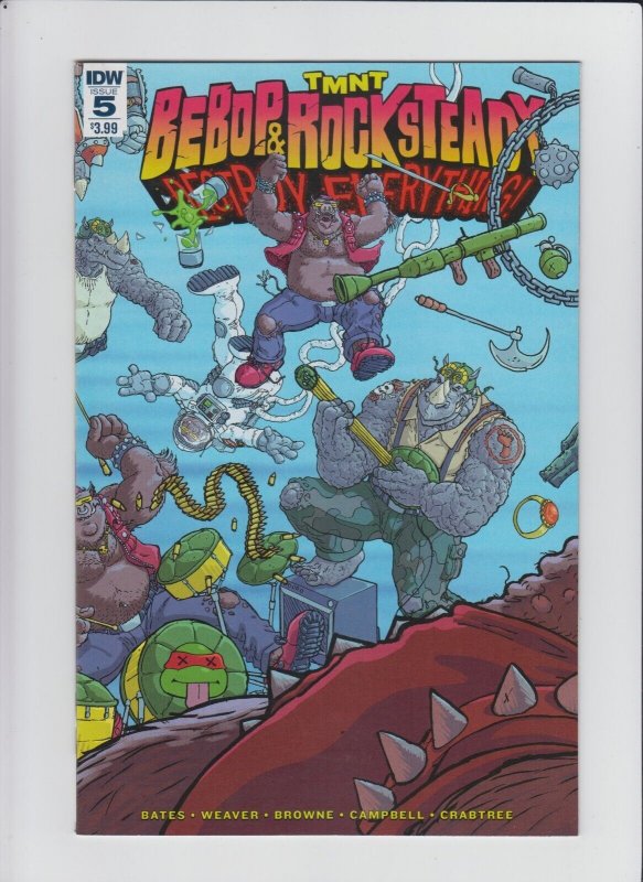 TMNT Bebop and Rocksteady Destroy Everything #1-5 LOT (8.5/9.0) 2016