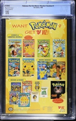 (1998) Pokemon The First Movie: Pikachu's Vacation #1 1st Print! CGC 9.6 WP!