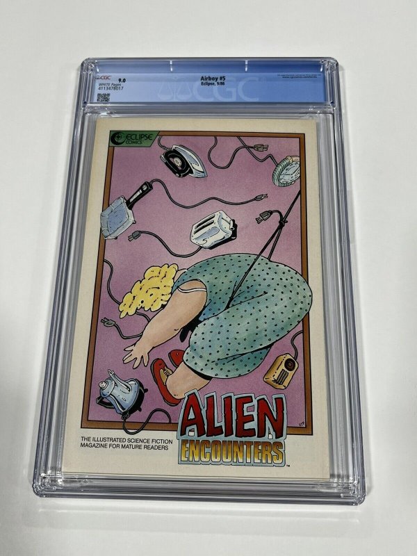 AIRBOY 5 CGC 9.0 WHITE PAGES ECLIPSE 1986 (017) 