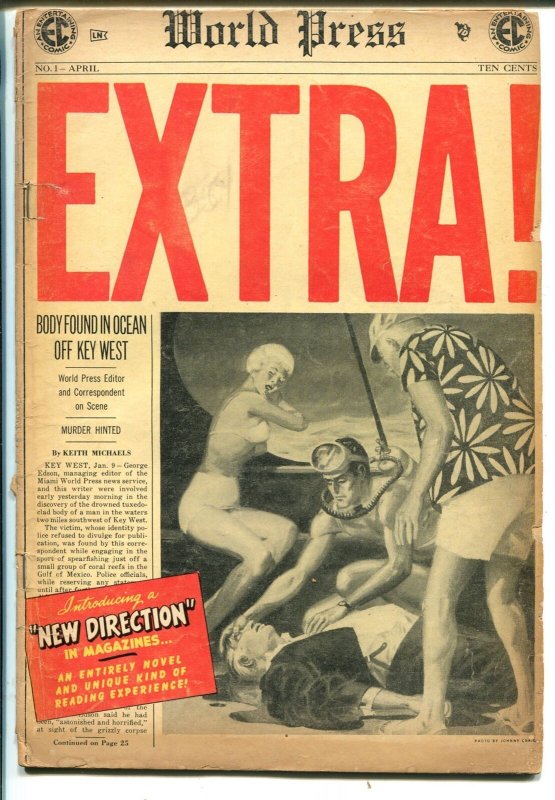 Extra! #1-1955-EC-1st issue-Johnny Craig-Reed Crandall-John Severin-crime-VG-