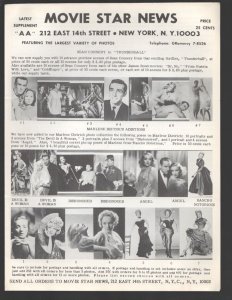 Movie Star News Mail Order Sales Catalog Supplement #AA 1960's-Irving Klaw-8 ...
