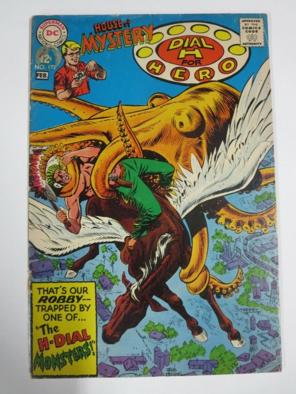 HOUSE OF MYSTERY #172 GOOD PLUS (DC, Feb. 1968)Dial H for Hero,Martian Manhunter 