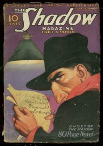 SHADOW JUNE 15 1933-GHOST MANOR-WALTER B GIBSON-PULP VG