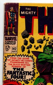 The Mighty Thor #142 - Thor vs Super Skrull - Jack Kirby - 1967 - GD/VG