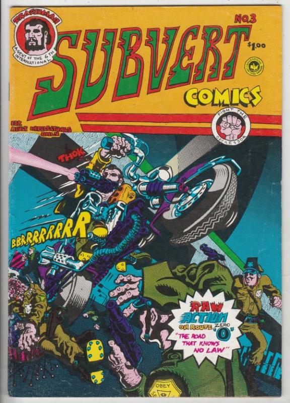 Subvert Comics #3 (Jan-76) VF- High-Grade Trashman