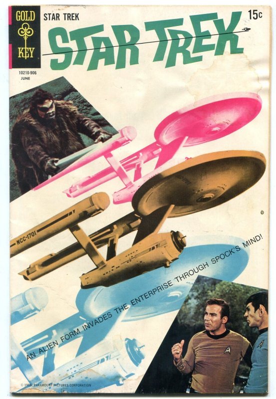 STAR TREK #4 1969-GOLD KEY-PHOTO COVER-SPOCK-ENTERPRISE G/VG