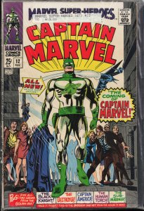 Marvel Super-Heroes #12 (1967) Captain Marvel [Key Issue]