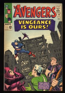 Avengers #20 FN 6.0 2nd Appearance Swordsman!