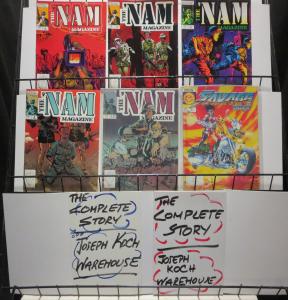 The 'Nam Marvel Magazine #2-8 Lot 5Diff Vietnam War Michael Golden Doug Murray