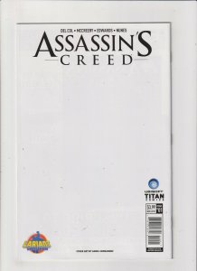 Assassin's Creed #1 NM- 9.2 Titan Comics Action Figure Variant 2015 Ubisoft