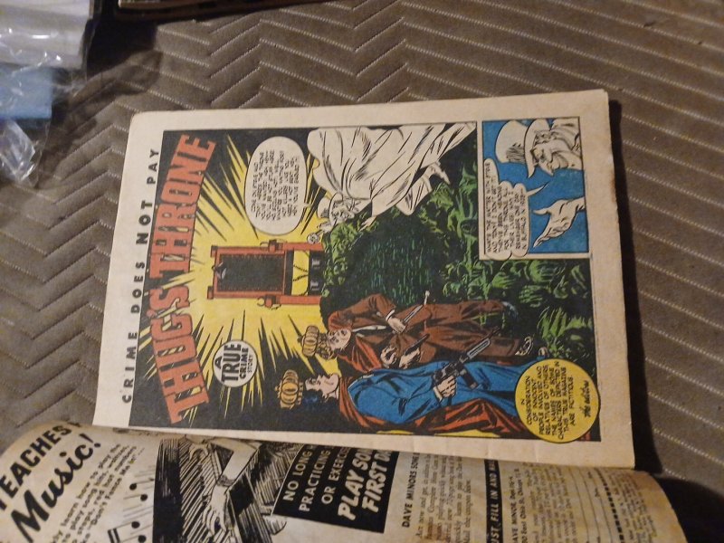 Crime Does Not Pay #47 Golden Age 1946 Pre-code Violence Electric Chair Cover