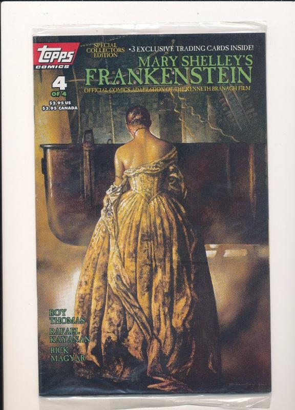 Topp's SET of 4-Mary Shelley's FRANKENSTEIN #1-4 Sealed Bag w/ card F/VF(SIC619)