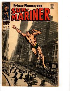Prince Namor Sub-Mariner # 7 GD/VG Marvel Comic Book Avengers Defenders RH2