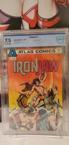 IRONJAW #1 (Atlas-Seaboard 1975) CBCS 7.5 1st Appearance of IRONJAW - OW/W