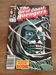 West Coast Avengers # 35 NM- Marvel Comic Book Dr. Doom Cover 4 J437