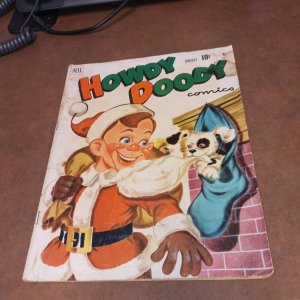 HOWDY DOODY COMICS #13 dell CLASSIC CHRISTMAS COVER 1952 golden age tv show book