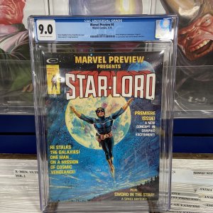 MARVEL PREVIEW #4 CGC 9.0 OFF WHITE/WHITE PAGES 1st App  Star-Lord  Marvel 1976