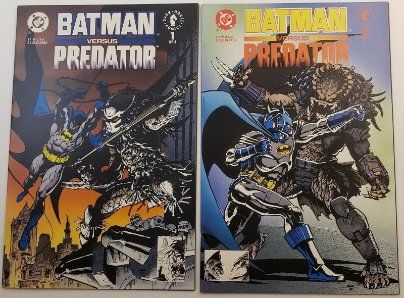 Batman VS. Predator #1-3 Complete Set VF/ NM DC Comics Dark Horse Comics 1991