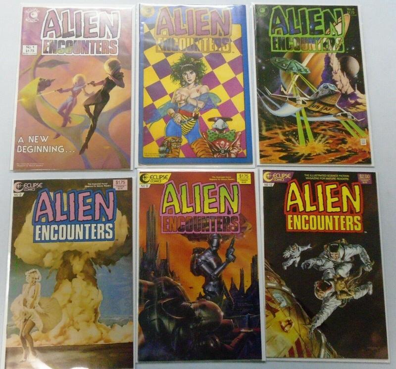 Alien Encounters (Eclipse) 6 Different, Average 7.0 Range 6.0-8.0 (1985+1986)