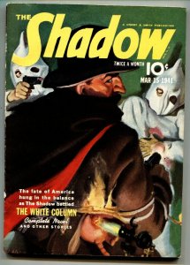 SHADOW 1941 March 15- Pulp Magazine high grade VF