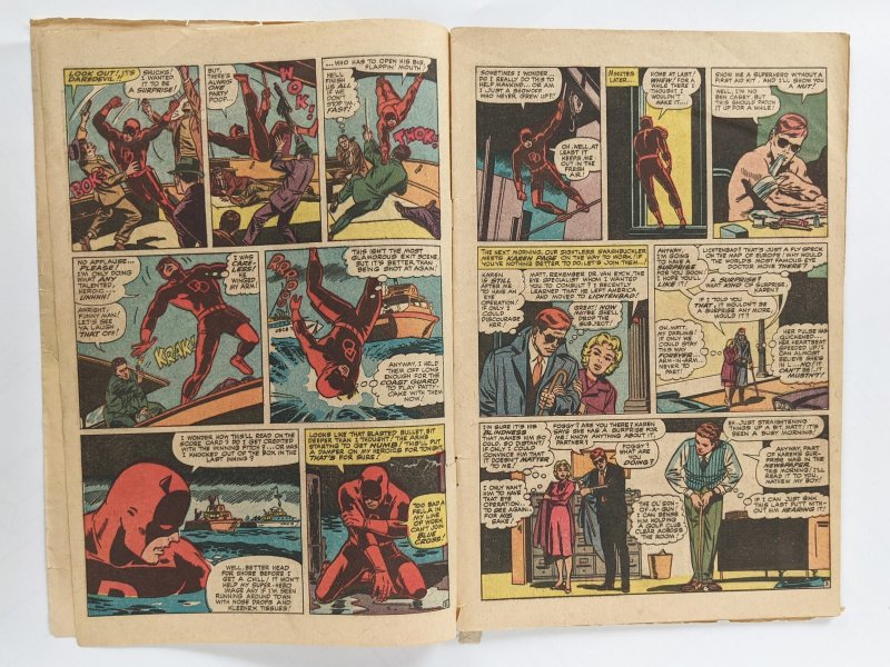 Daredevil #9 (1965)  GD/VG   [beat up spine, center page loose from staple]