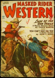 The Masked Rider Western Pulp April 1948- Chuck Martin- John Ropke VG