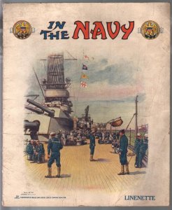 In The Navy #670 1919-Linenette book-children's item-historic Navy art-VG