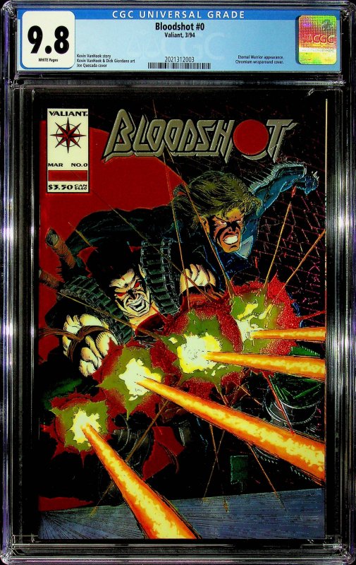 Bloodshot #0 (1994) - CGC 9.8 Cert #2021312003