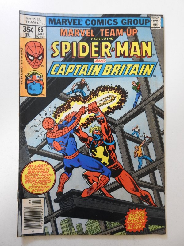 Marvel Team-Up #65 (1978) FN Condition! 1st US app of Captain Britain!