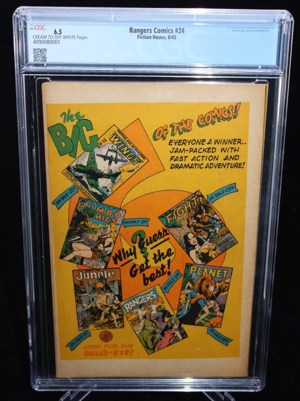 Ranger Comics #24 CGC (6.5) Bondage Cover - 1945