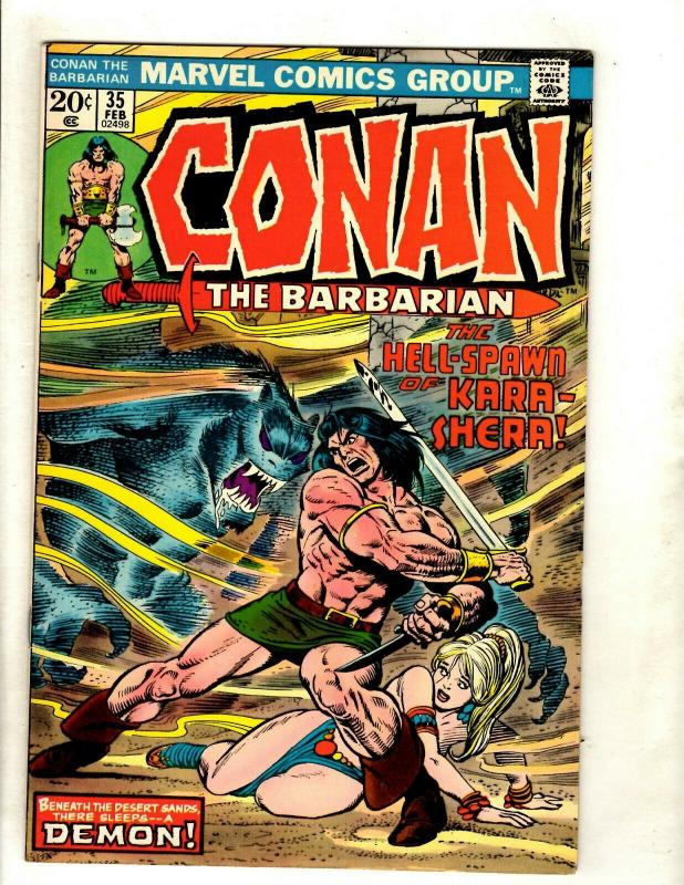 Lot Of 6 Conan The Barbarian Marvel Comic Books # 30 31 32 35 36 38 Sonja RS1