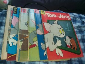 Tom And Jerry 6 Issue Silver Bronze Age Comics Lot Run Set Collection cartoon