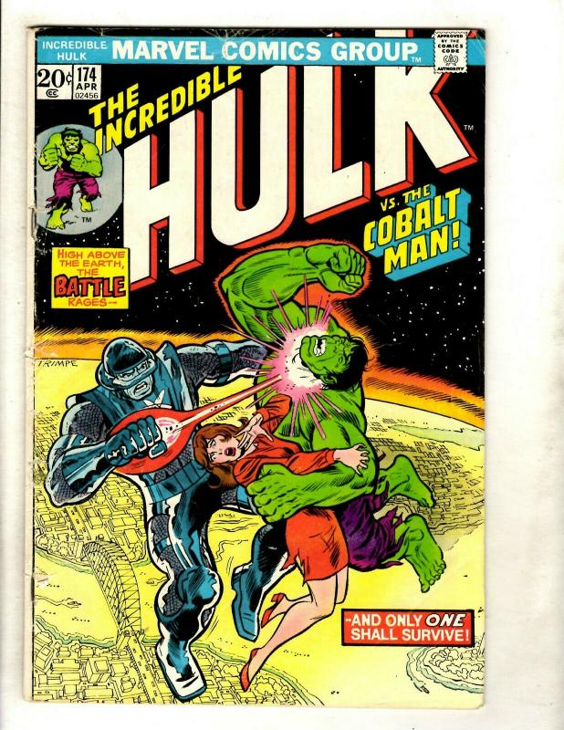 7 Incredible Hulk Marvel Comic Books # 173 174 175 177 178 179 184 Warlock GK3