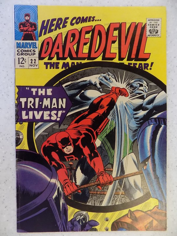 DAREDEVIL # 22 MARVEL SILVER FEAR ACTION ADVENTURE HI GRADE