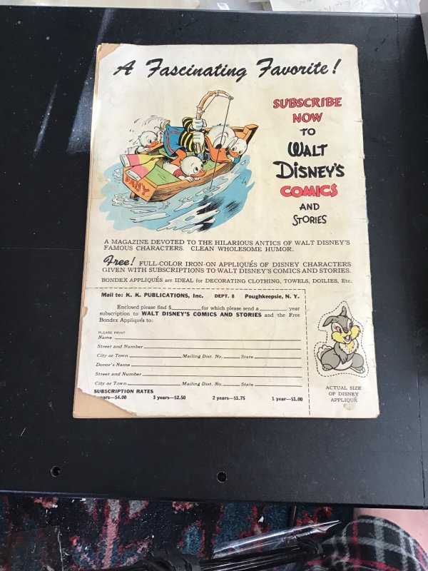 Walt Disney's Comics & Stories #119 1950 Train travel cover Affordable g...