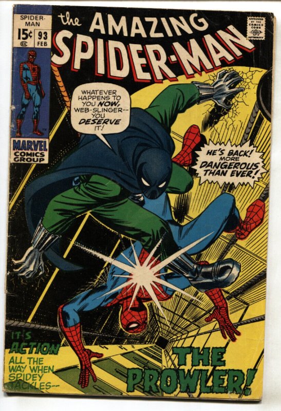 Amazing Spider-man #93--1971--The Prowler--Marvel--comic book--VG