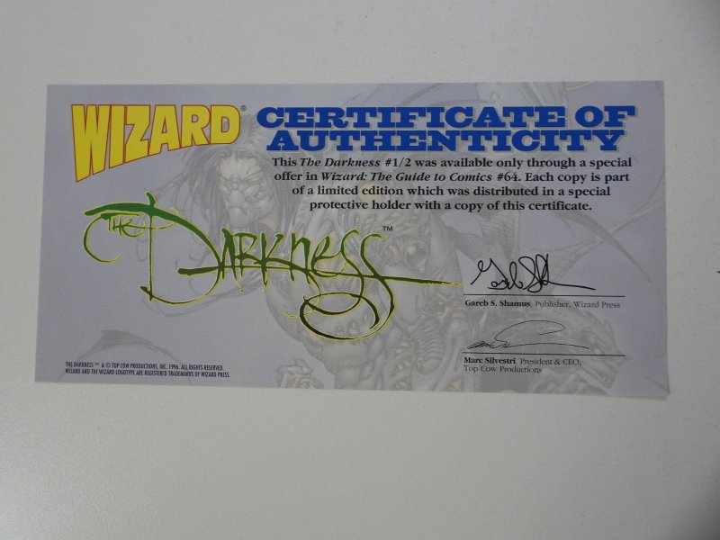 The Darkness #½ (1996) Wizard Exclusive W/COA VF Condition