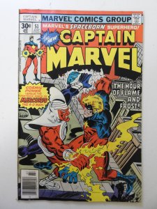 Captain Marvel #51 VG- Condition moisture stain