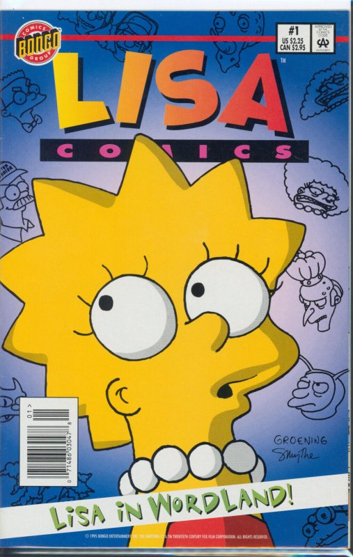 Lisa Comics #1 Bongo Comics 1995 VF- Simpsons Newsstand