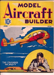 Model Aircraft Builder 4/1936-2nd issue-photos-plans to build model planes-VG