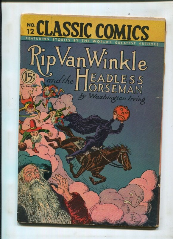 CLASSIC COMICS #12 (6.0) CLASSIC HEADLESS HORSEMAN COVER! 5TH PRINT!