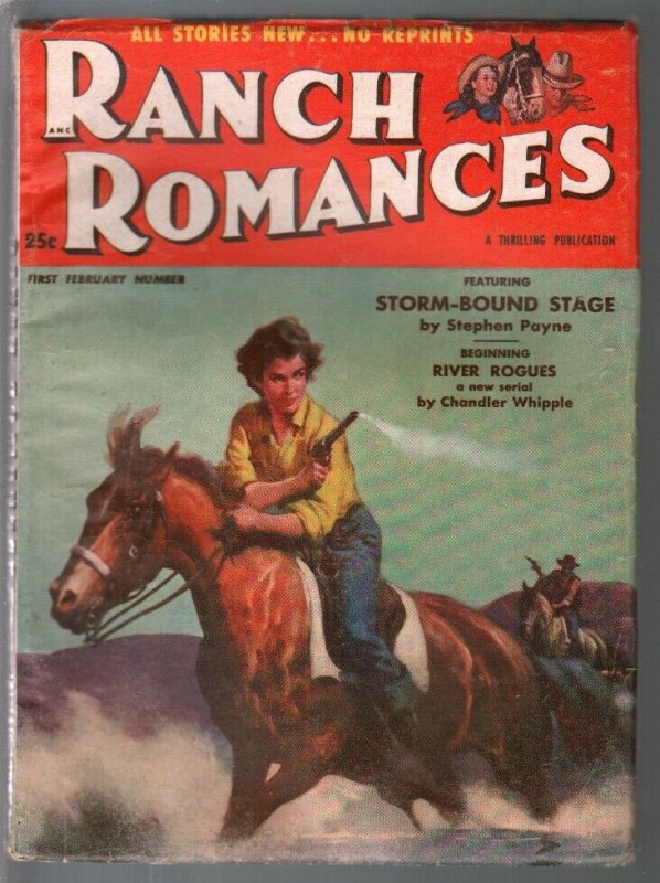 Ranch Romances 2/1/54-Gerald McCann GGA cover-Katy Jurado feature-FN